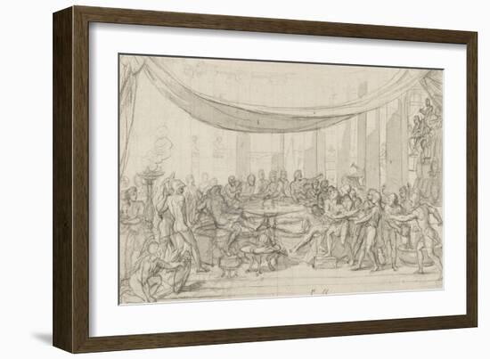 Le dernier banquet d'Alexandre-Charles Le Brun-Framed Giclee Print