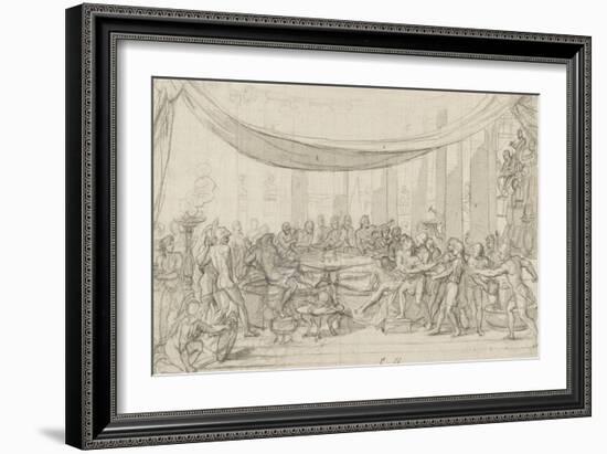 Le dernier banquet d'Alexandre-Charles Le Brun-Framed Giclee Print