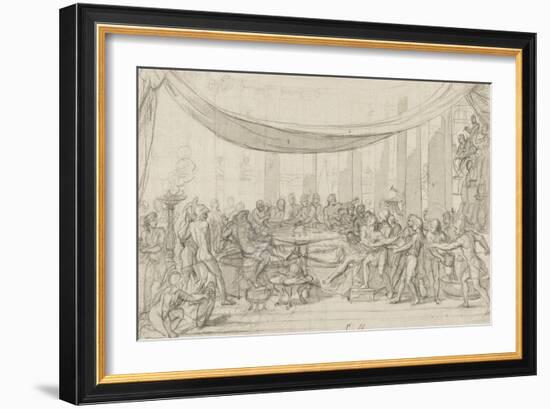 Le dernier banquet d'Alexandre-Charles Le Brun-Framed Giclee Print