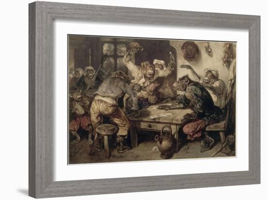 Le Désaccord-Alexandre Gabriel Decamps-Framed Giclee Print