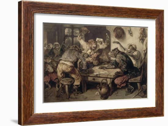 Le Désaccord-Alexandre Gabriel Decamps-Framed Giclee Print