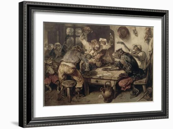 Le Désaccord-Alexandre Gabriel Decamps-Framed Giclee Print