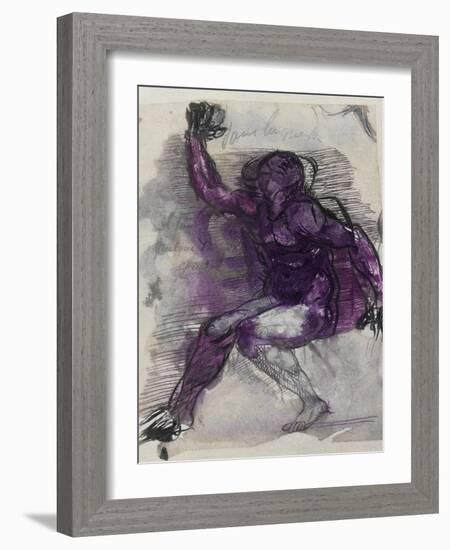 Le Dessins de Auguste Rodin: Plate No.55, 19th Century-Auguste Rodin-Framed Giclee Print