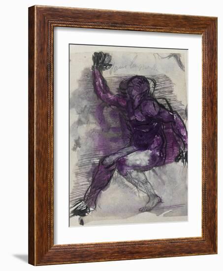 Le Dessins de Auguste Rodin: Plate No.55, 19th Century-Auguste Rodin-Framed Giclee Print