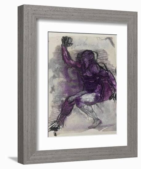 Le Dessins de Auguste Rodin: Plate No.55, 19th Century-Auguste Rodin-Framed Giclee Print