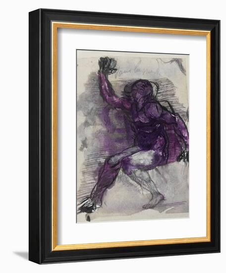 Le Dessins de Auguste Rodin: Plate No.55, 19th Century-Auguste Rodin-Framed Giclee Print