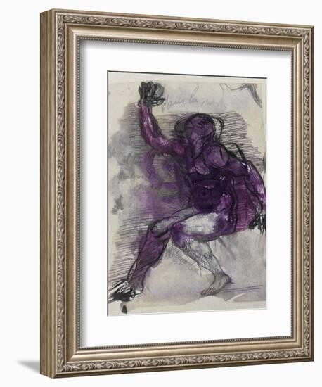 Le Dessins de Auguste Rodin: Plate No.55, 19th Century-Auguste Rodin-Framed Premium Giclee Print