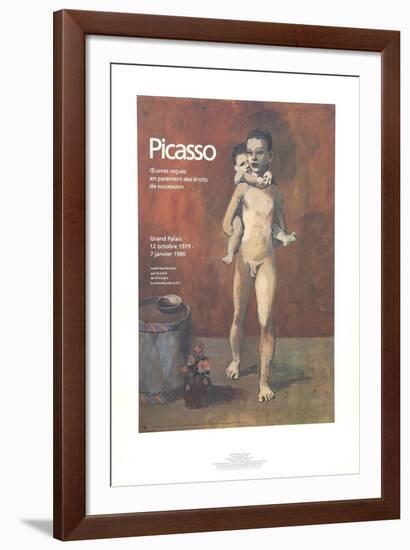 Le Deux Freres (Text)-Pablo Picasso-Framed Collectable Print