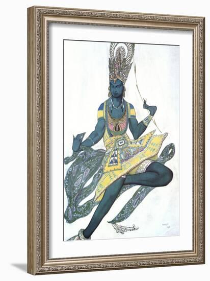 Le Dieu Bleu (The Blue God), Ballet Costume Design, 1911-Leon Bakst-Framed Giclee Print