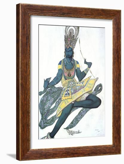 Le Dieu Bleu (The Blue God), Ballet Costume Design, 1911-Leon Bakst-Framed Giclee Print