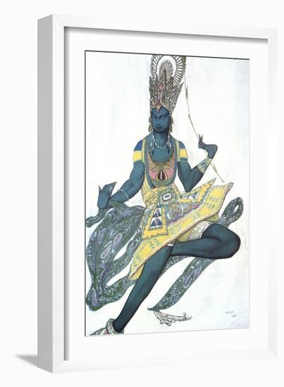 Le Dieu Bleu (The Blue God), Ballet Costume Design, 1911-Leon Bakst-Framed Giclee Print