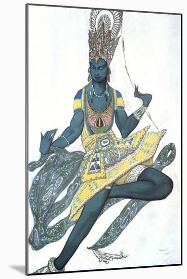 Le Dieu Bleu (The Blue God), Ballet Costume Design, 1911-Leon Bakst-Mounted Giclee Print