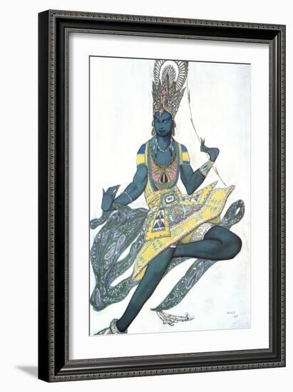 Le Dieu Bleu (The Blue God), Ballet Costume Design, 1911-Leon Bakst-Framed Giclee Print