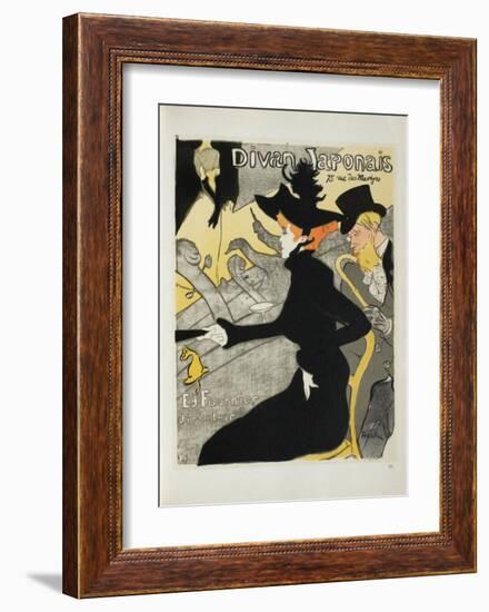 Le Divan japonais II-Henri de Toulouse-Lautrec-Framed Collectable Print