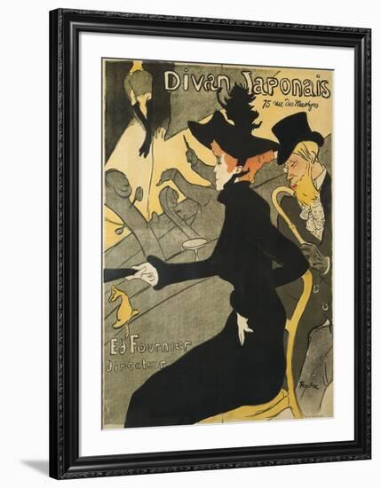 Le Divan Japonais-Henri de Toulouse-Lautrec-Framed Art Print