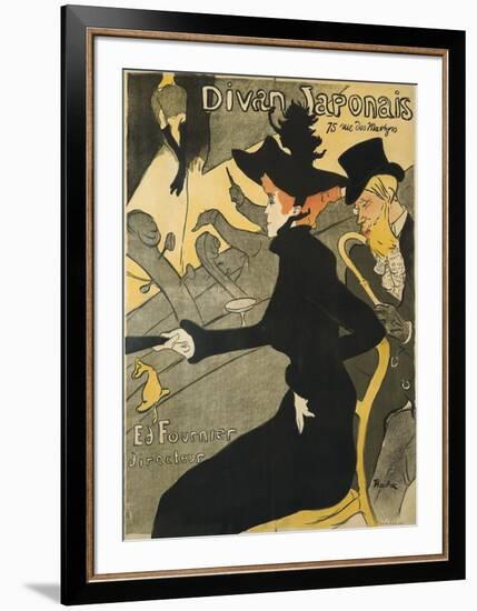 Le Divan Japonais-Henri de Toulouse-Lautrec-Framed Art Print