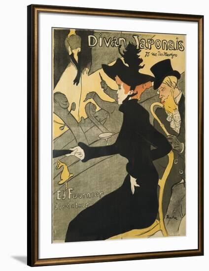 Le Divan Japonais-Henri de Toulouse-Lautrec-Framed Art Print