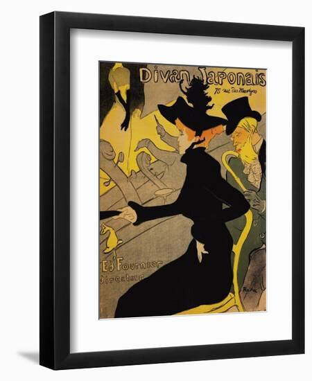 Le Divan Japonais-Henri de Toulouse-Lautrec-Framed Giclee Print