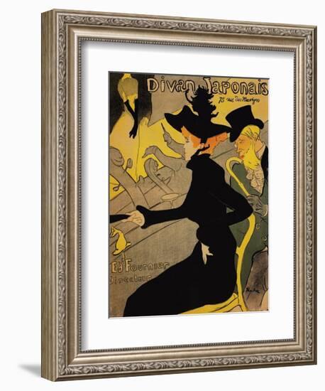 Le Divan Japonais-Henri de Toulouse-Lautrec-Framed Giclee Print