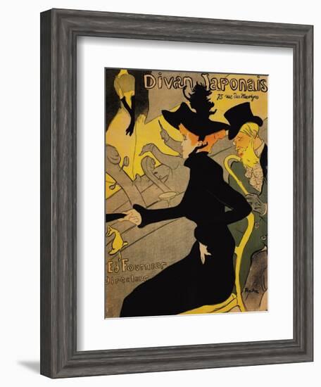 Le Divan Japonais-Henri de Toulouse-Lautrec-Framed Giclee Print