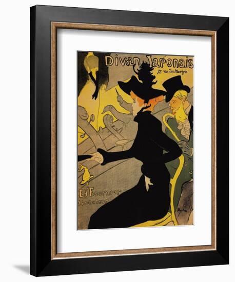 Le Divan Japonais-Henri de Toulouse-Lautrec-Framed Giclee Print