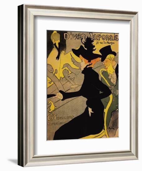 Le Divan Japonais-Henri de Toulouse-Lautrec-Framed Giclee Print