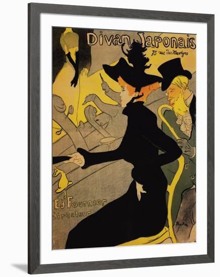 Le Divan Japonais-Henri de Toulouse-Lautrec-Framed Giclee Print