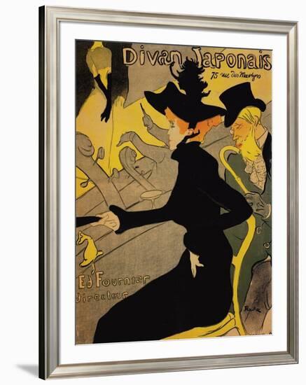 Le Divan Japonais-Henri de Toulouse-Lautrec-Framed Giclee Print