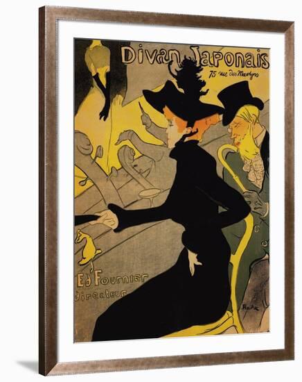 Le Divan Japonais-Henri de Toulouse-Lautrec-Framed Giclee Print