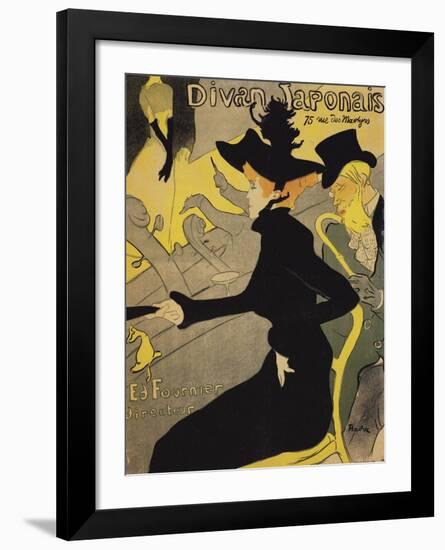 Le Divan Japonais-Henri de Toulouse-Lautrec-Framed Art Print