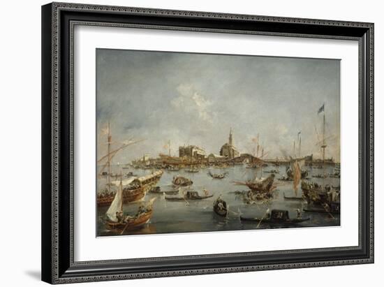 Le Doge sur le Bucentaure, à San Nicolo di Lido à Venise, le jour de l'ascension-Francesco Guardi-Framed Giclee Print