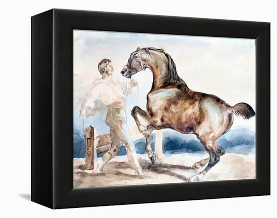 Le Dressage, Early 19th Century-Theodore Gericault-Framed Premier Image Canvas