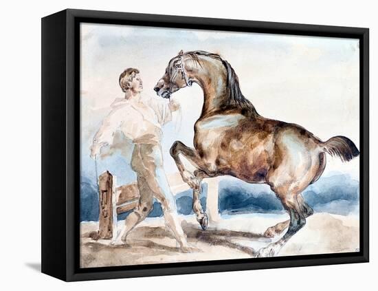 Le Dressage, Early 19th Century-Theodore Gericault-Framed Premier Image Canvas