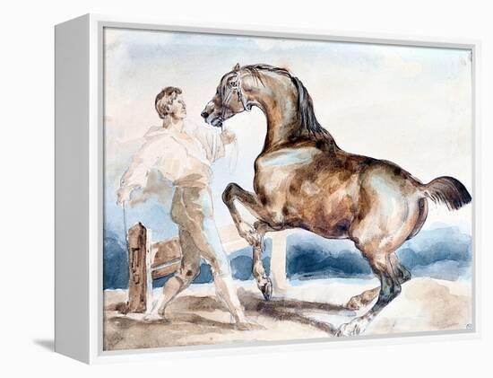 Le Dressage, Early 19th Century-Theodore Gericault-Framed Premier Image Canvas