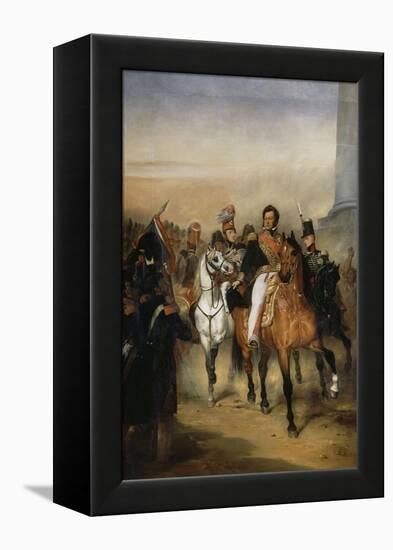 Le duc d'Orléans, lieutenant général du Royaume reçoit à la barrière du trô-Ary Scheffer-Framed Premier Image Canvas