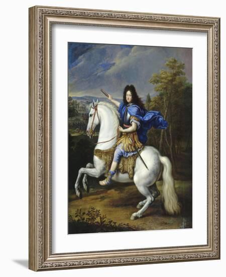 Le duc d'Orléans, représenté alors duc de Chartres (1674-1723) vers 1693, futur Régent Vers 1693-Pierre Mignard-Framed Giclee Print