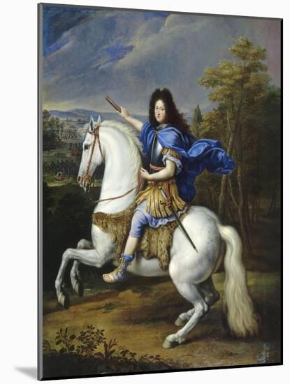 Le duc d'Orléans, représenté alors duc de Chartres (1674-1723) vers 1693, futur Régent Vers 1693-Pierre Mignard-Mounted Giclee Print