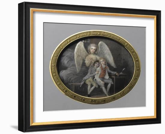 Le duc de Montpensier et le comte de Beaujolais en 1793, détenus pendant la Révolution, à la-null-Framed Giclee Print