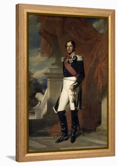 Le duc de Saxe-Cobourg Gotha, Léopold Ier Roi des belges en 1831 représenté-Franz Xaver Winterhalter-Framed Premier Image Canvas