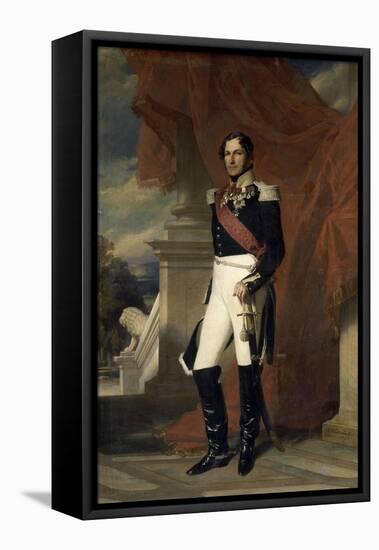 Le duc de Saxe-Cobourg Gotha, Léopold Ier Roi des belges en 1831 représenté-Franz Xaver Winterhalter-Framed Premier Image Canvas