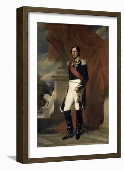 Le duc de Saxe-Cobourg Gotha, Léopold Ier Roi des belges en 1831 représenté-Franz Xaver Winterhalter-Framed Giclee Print