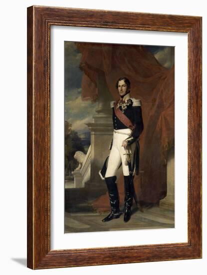 Le duc de Saxe-Cobourg Gotha, Léopold Ier Roi des belges en 1831 représenté-Franz Xaver Winterhalter-Framed Giclee Print