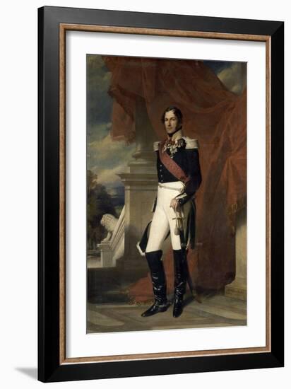 Le duc de Saxe-Cobourg Gotha, Léopold Ier Roi des belges en 1831 représenté-Franz Xaver Winterhalter-Framed Giclee Print