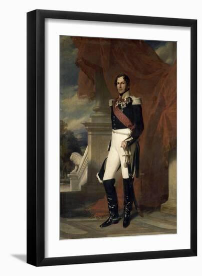 Le duc de Saxe-Cobourg Gotha, Léopold Ier Roi des belges en 1831 représenté-Franz Xaver Winterhalter-Framed Giclee Print