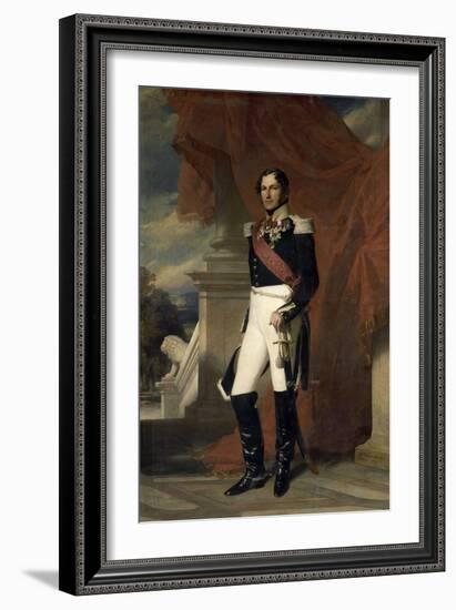 Le duc de Saxe-Cobourg Gotha, Léopold Ier Roi des belges en 1831 représenté-Franz Xaver Winterhalter-Framed Giclee Print