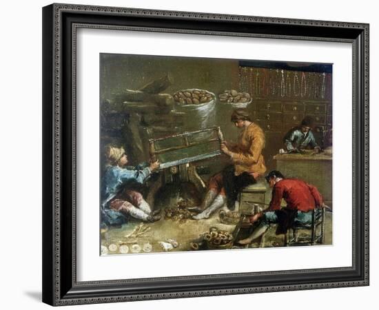 Le fabricant de chapelets-Francesco Guardi-Framed Giclee Print