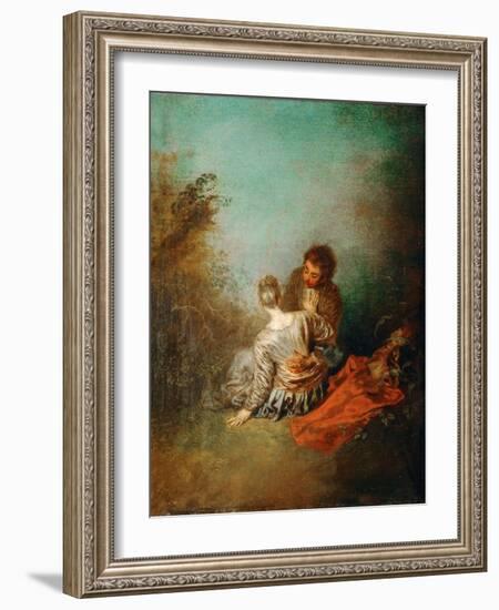 Le Faux Pas (The Mistaken Advance)-Jean Antoine Watteau-Framed Giclee Print