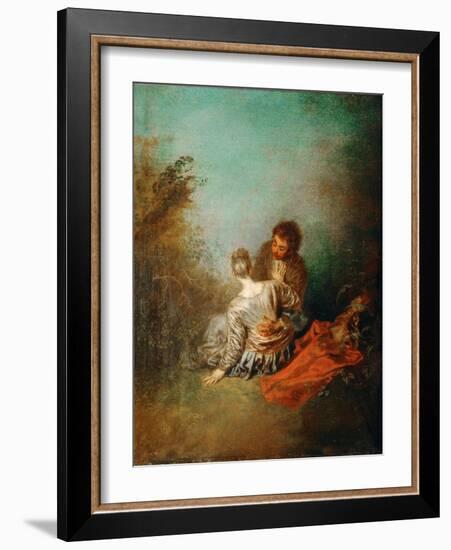 Le Faux Pas (The Mistaken Advance)-Jean Antoine Watteau-Framed Giclee Print