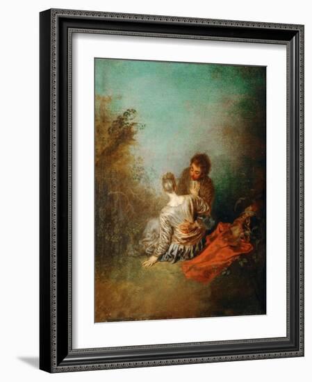 Le Faux Pas (The Mistaken Advance)-Jean Antoine Watteau-Framed Giclee Print