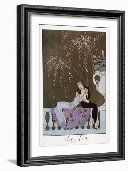 Le Feu-Georges Barbier-Framed Giclee Print